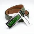 Ceinture SPECTRE PARIS — Édition Croco Kaki LED Verte