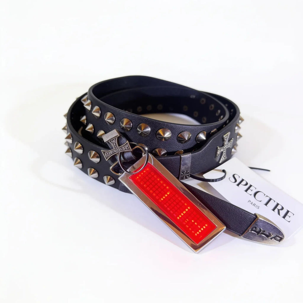 Ceinture SPECTRE PARIS — Édition Gothique Cloutée LED