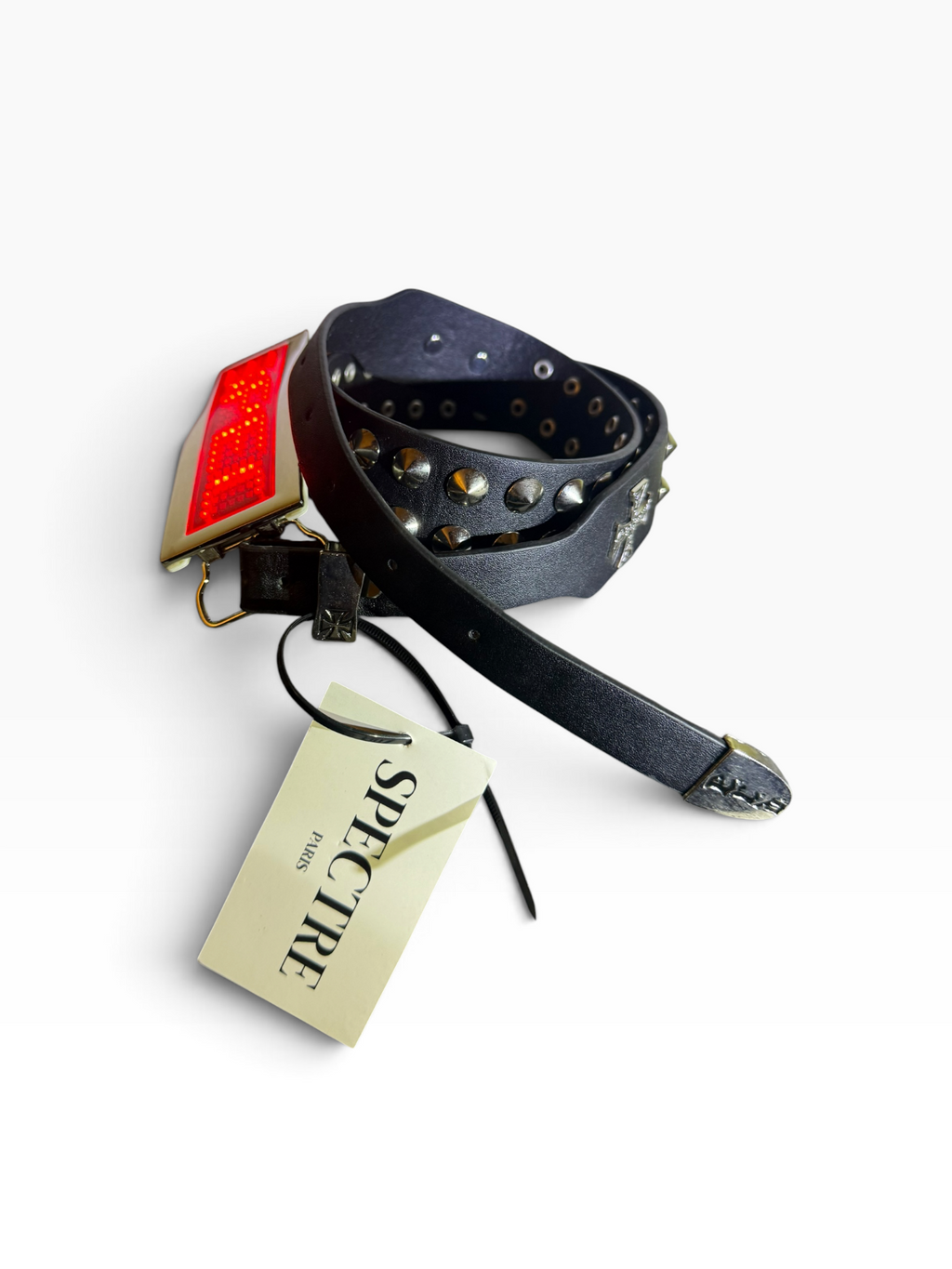 Ceinture SPECTRE PARIS — Édition Gothique Cloutée LED