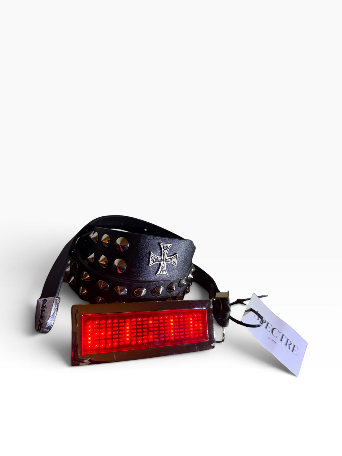 Ceinture SPECTRE PARIS — Édition Gothique Cloutée LED