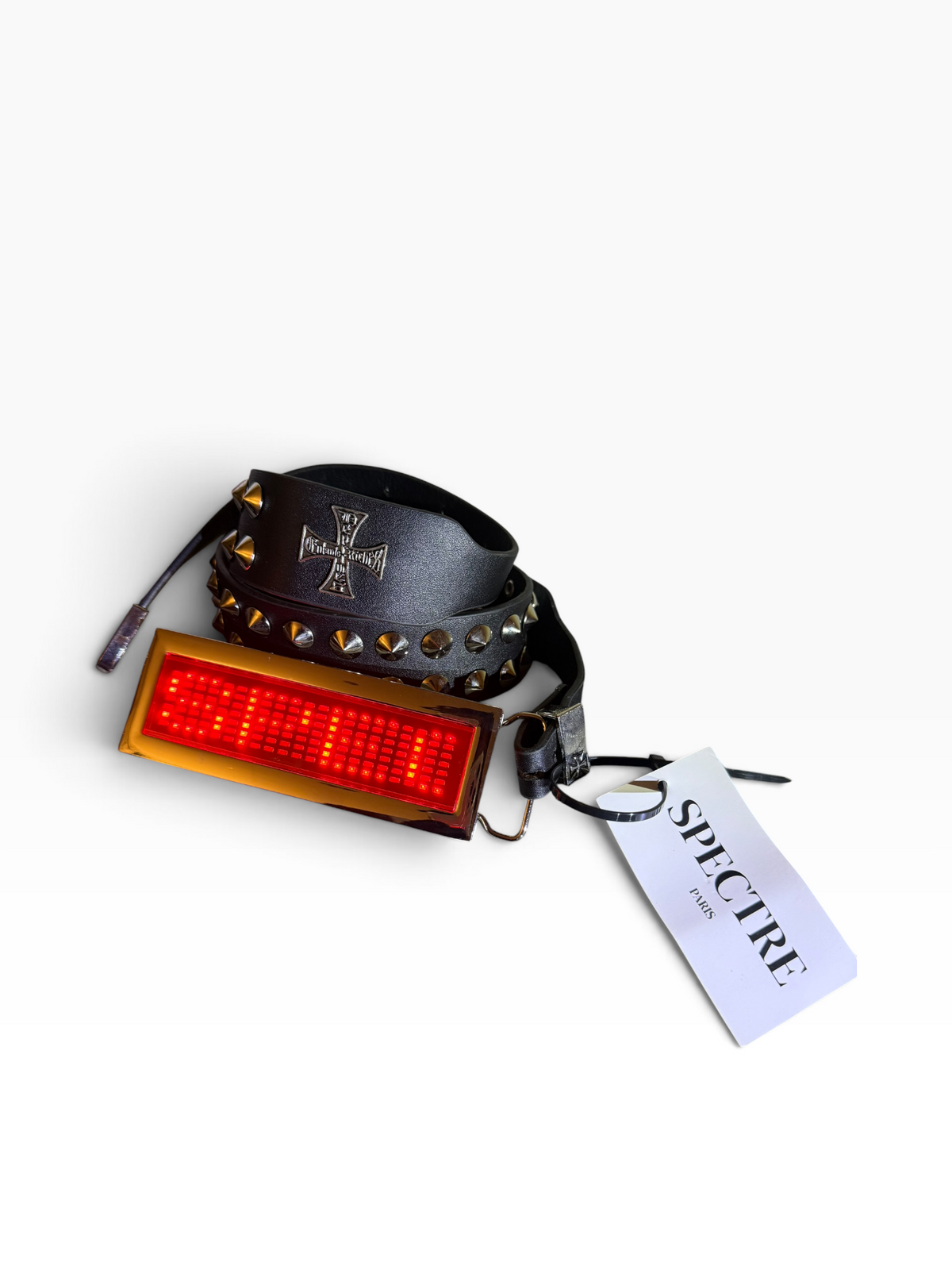 Ceinture SPECTRE PARIS — Édition Gothique Cloutée LED