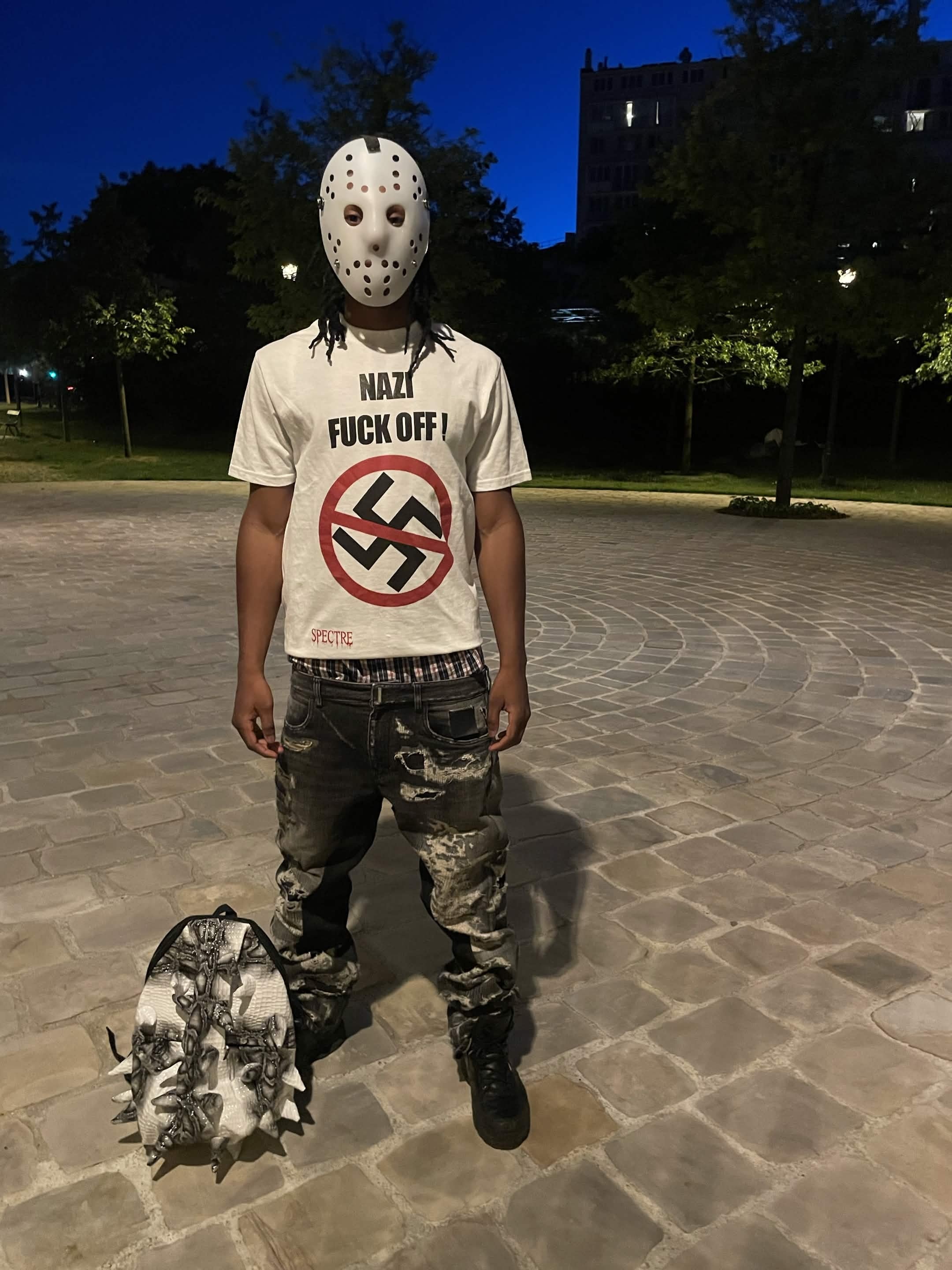 T-shirt "Nazi Fuck Off!" – Édition Spectre Anti-Fasciste