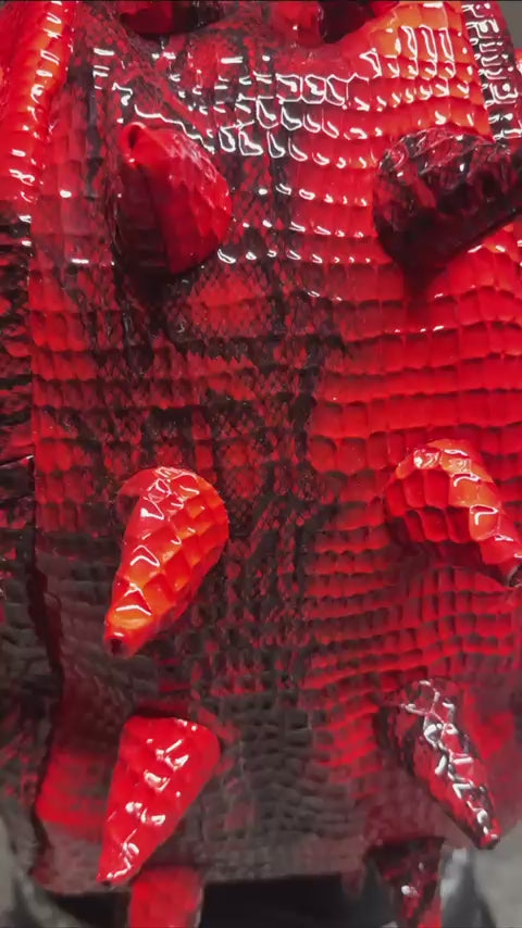 Sac à Dos Spineback Python Rouge – Collection Spectre
