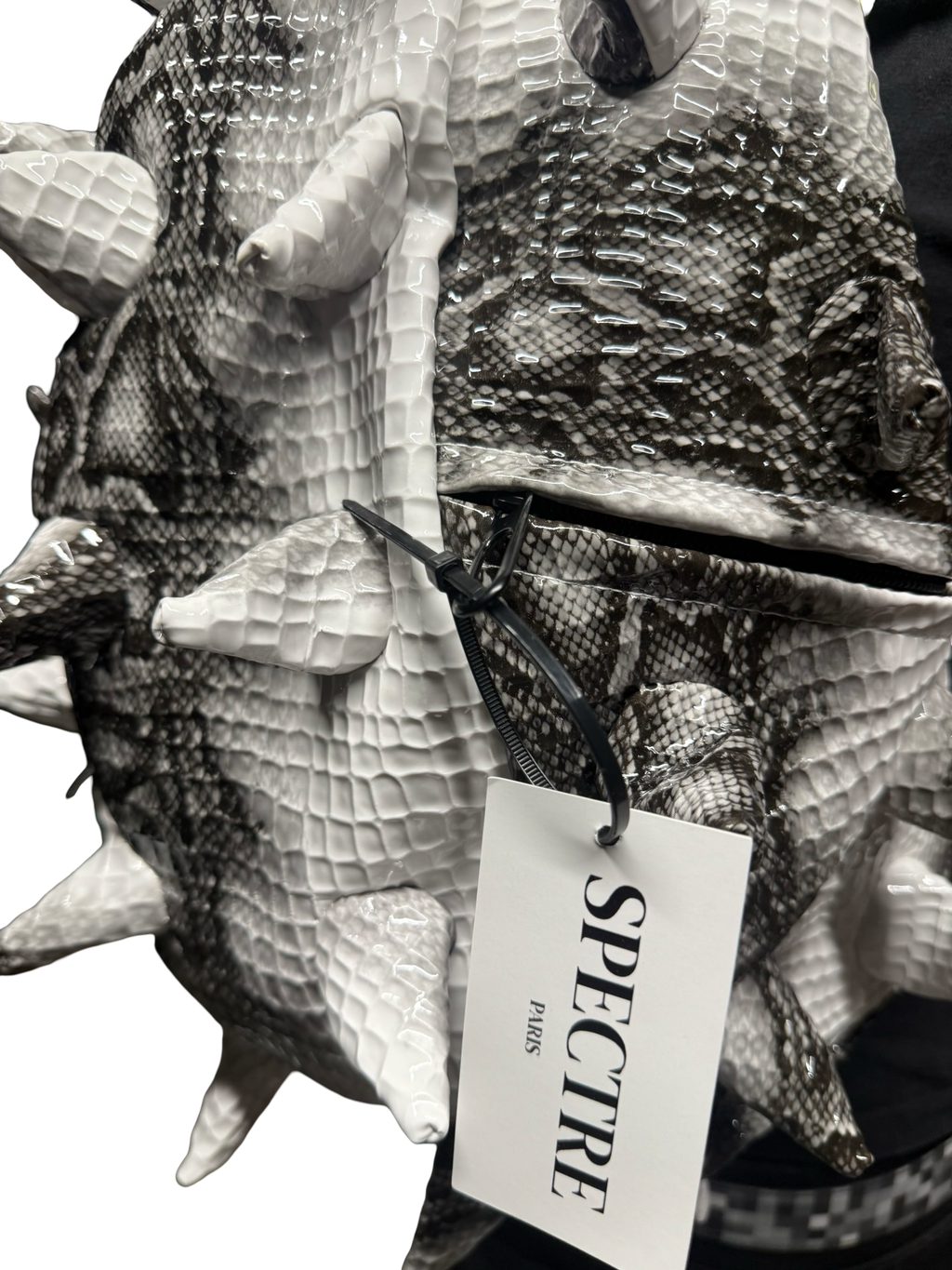 Sac à Dos Spineback Python Blanc – Collection Spectre