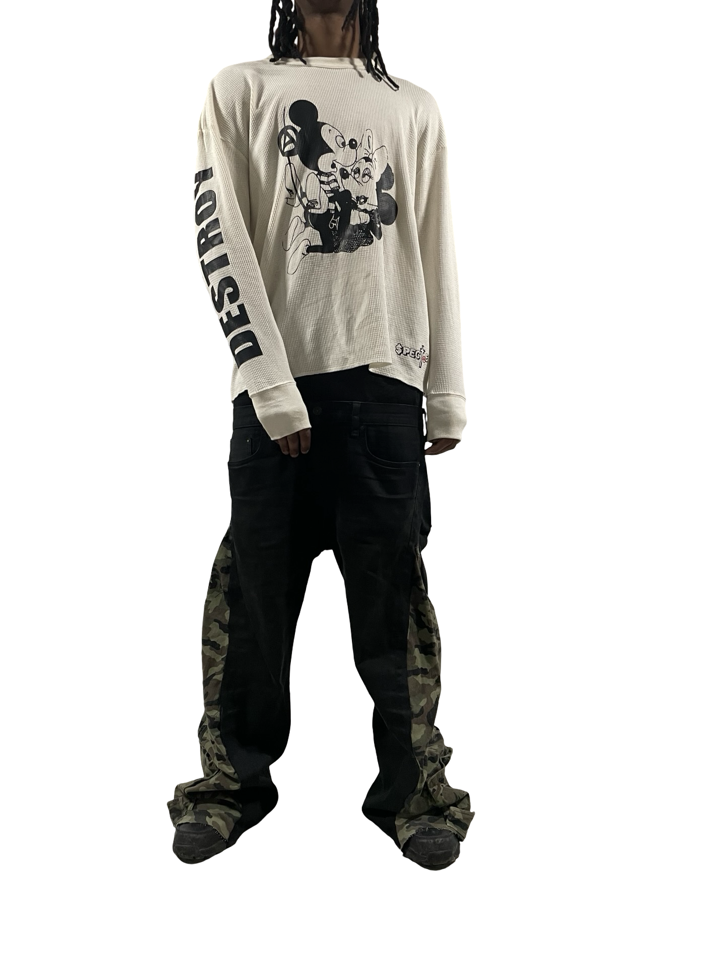 Thermal T "Destroy" Print Mickey Punk Vintage – Collection Spectre
